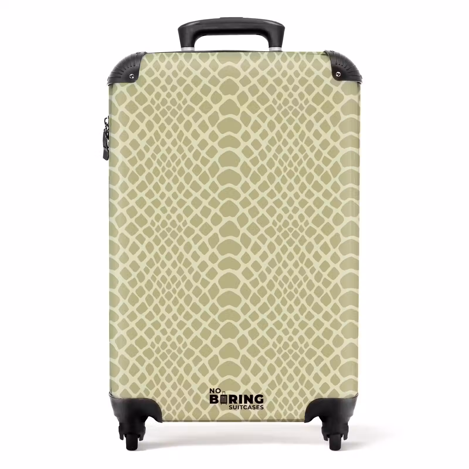 Valise - Motif de peau de reptile vert avec motif symétrique — 1