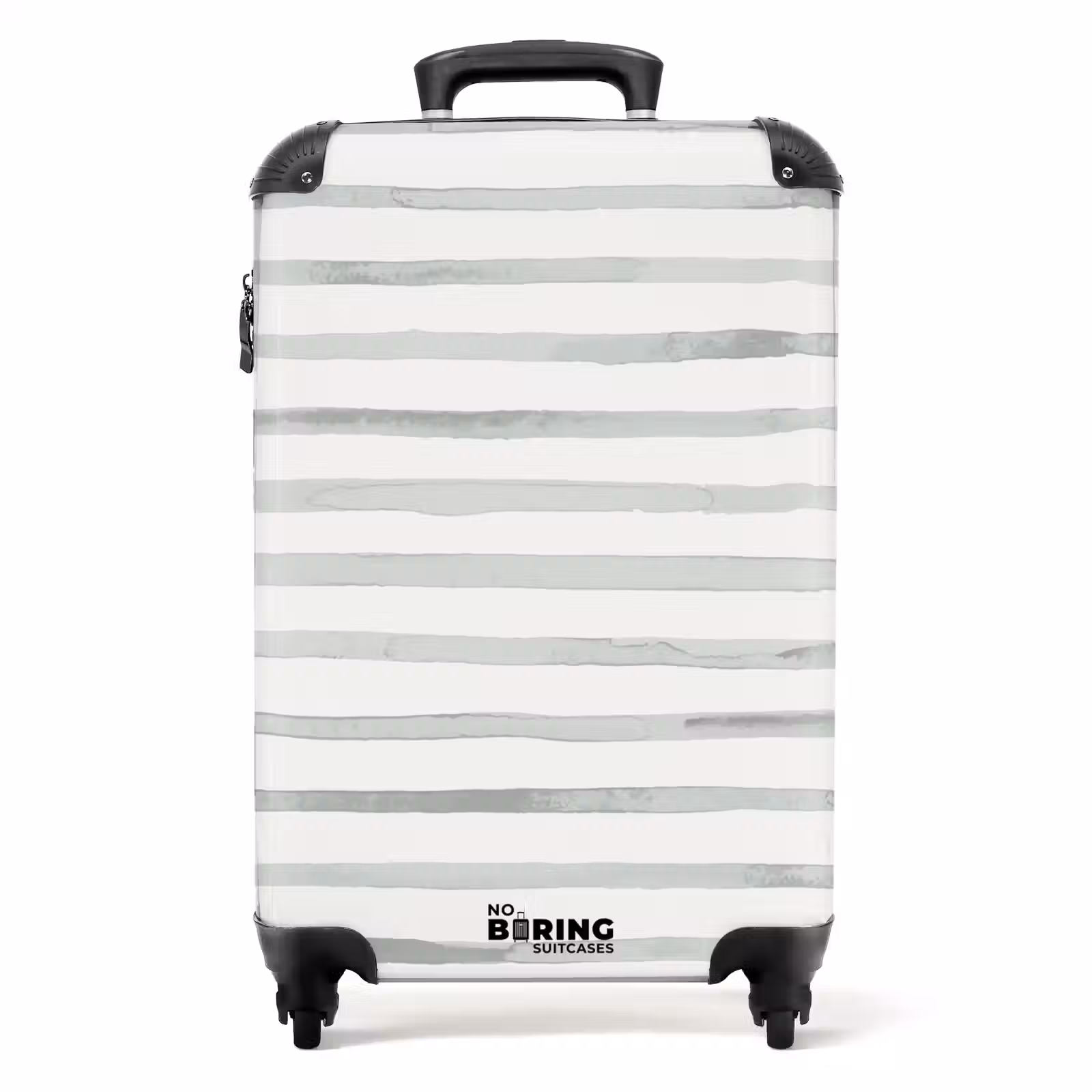 Valise - Rayures grises à l'aquarelle sur blanc — 1