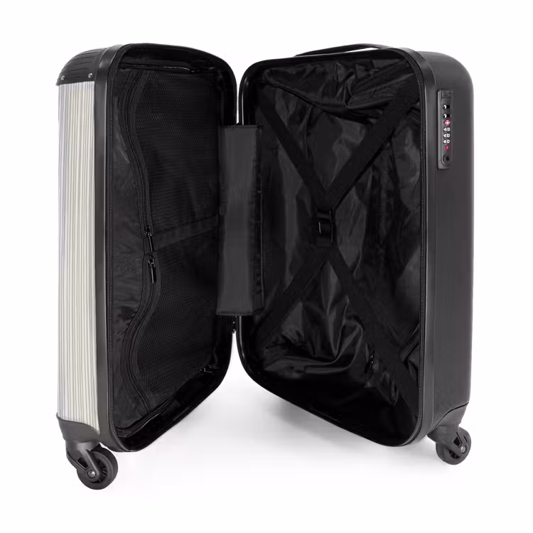 Valise - Bandes de peinture en bleu-gris — 4