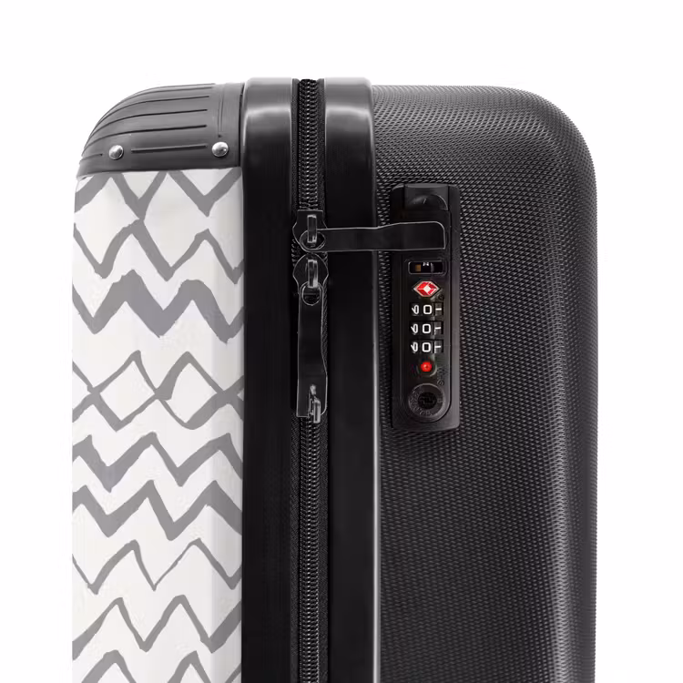 Valise - Coups de pinceau en zigzag en gris — 5