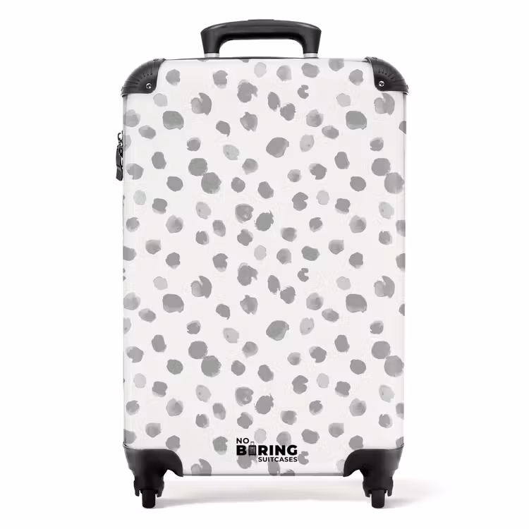 Valise - Des éclaboussures de peinture grise sur un blanc cassé — 1