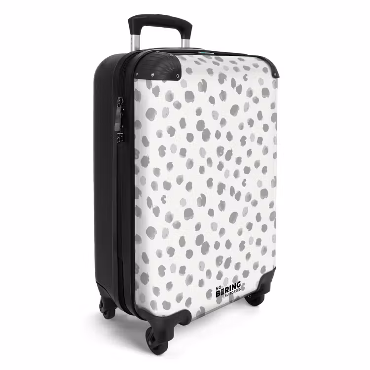 Valise - Des éclaboussures de peinture grise sur un blanc cassé — 2
