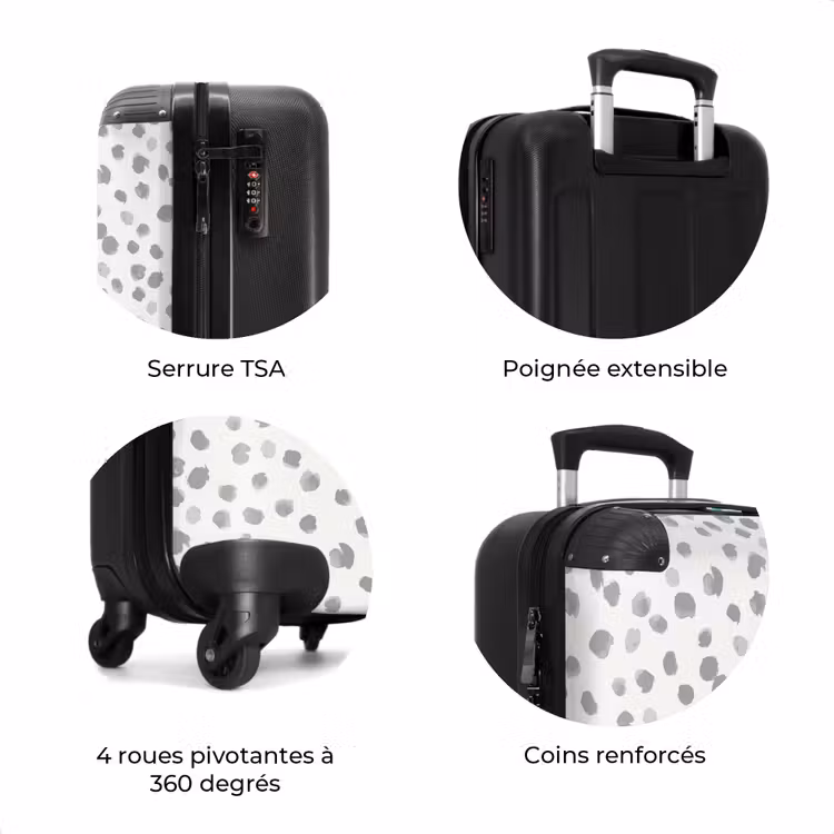 Valise - Des éclaboussures de peinture grise sur un blanc cassé — 7