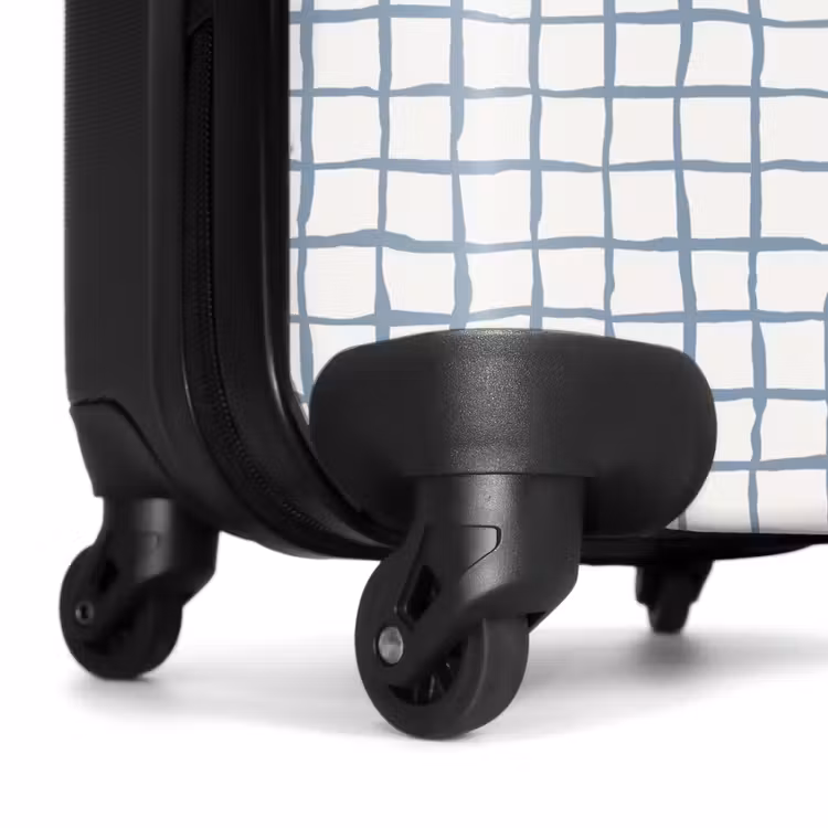 Valise - Grille bleue dessinée à la main avec des angles doux — 6