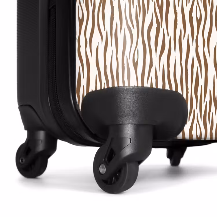 Valise - Imprimé zébré marron sur fond clair — 6