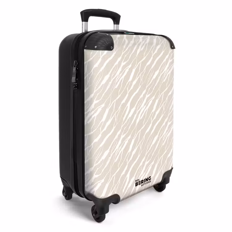 Valise - Lignes blanches sur fond beige — 2