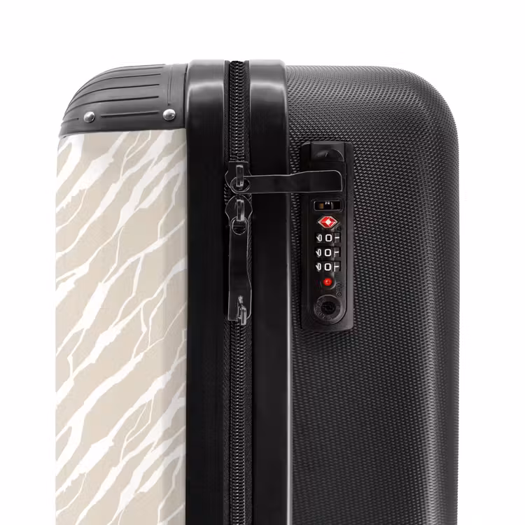 Valise - Lignes blanches sur fond beige — 5