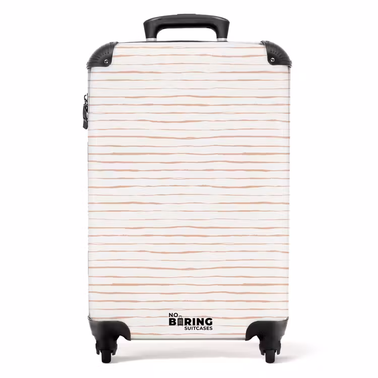 Valise - Lignes irrégulières en terre cuite sur fond beige clair — 1