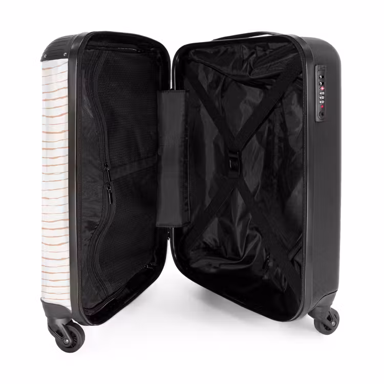 Valise - Lignes irrégulières en terre cuite sur fond beige clair — 4