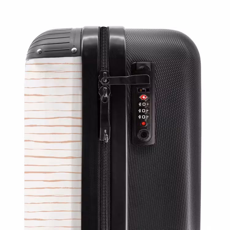 Valise - Lignes irrégulières en terre cuite sur fond beige clair — 5