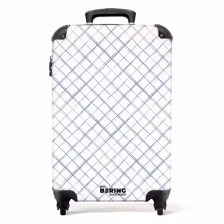 Valise - Lignes se coupant en diagonale sur une surface blanche — 1