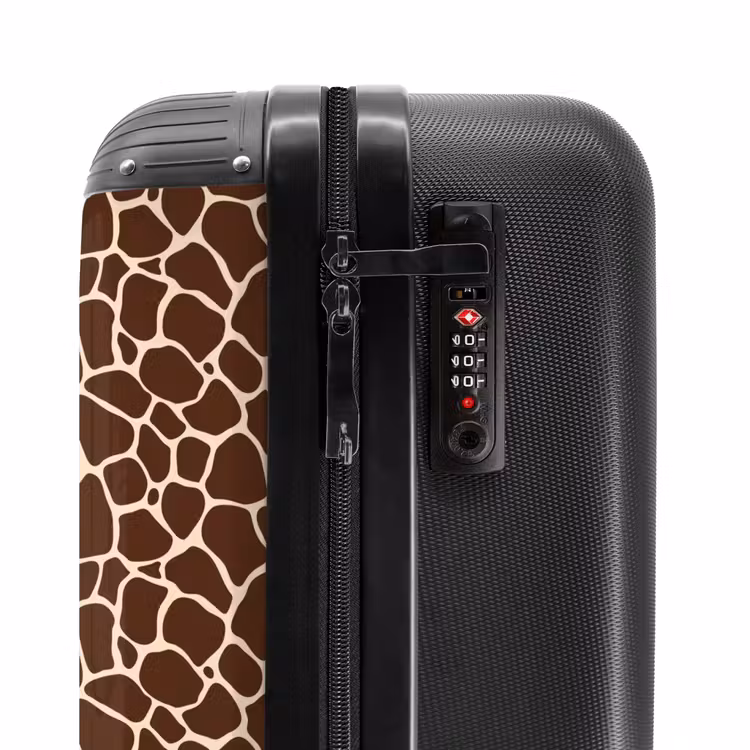 Valise - Motif de girafe marron foncé avec des veines beiges — 5
