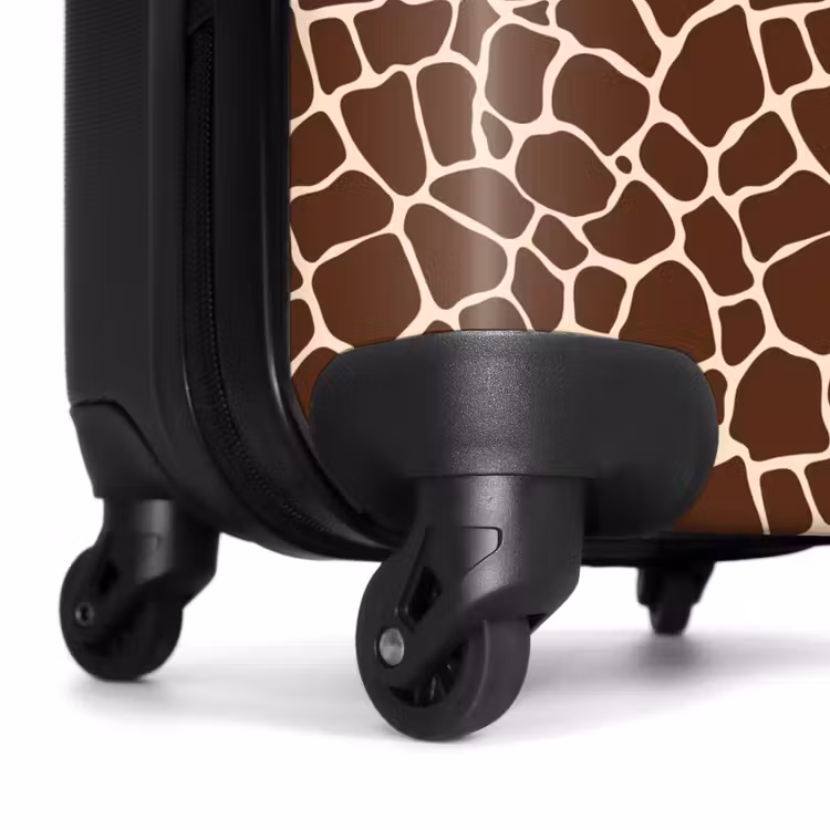Valise - Motif de girafe marron foncé avec des veines beiges — 6