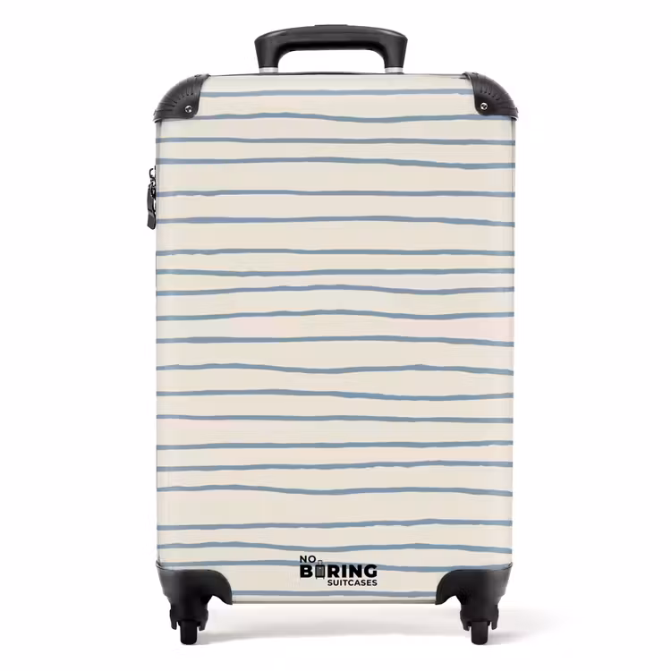 Valise - Rayures bleues dessinées à la main — 1