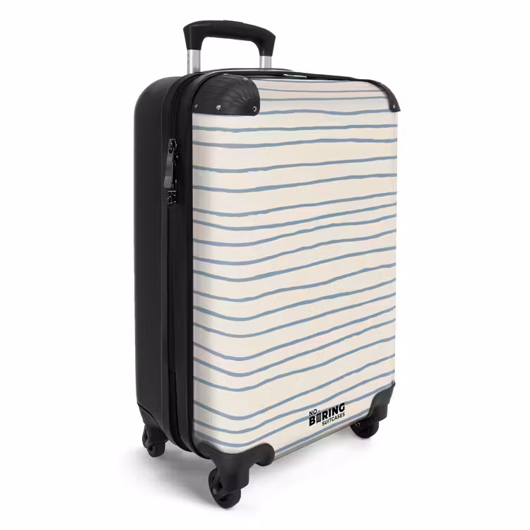 Valise - Rayures bleues dessinées à la main — 2