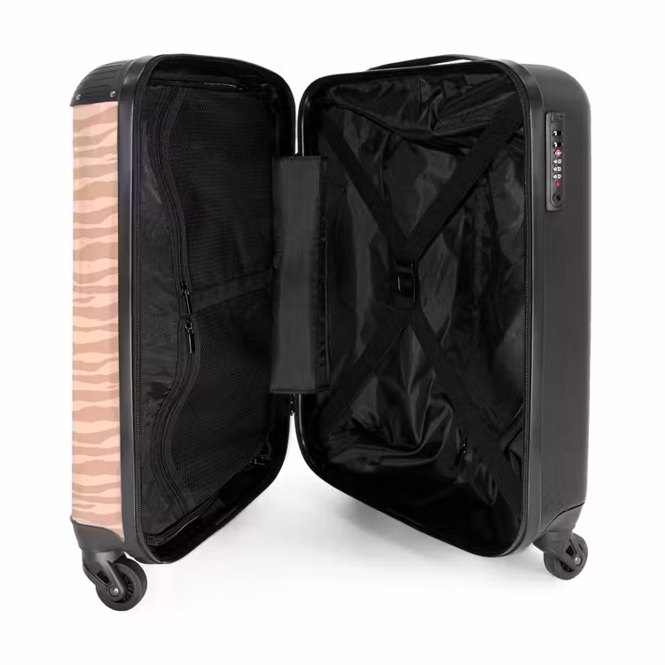 Valise - Rayures horizontales sur fond beige — 4