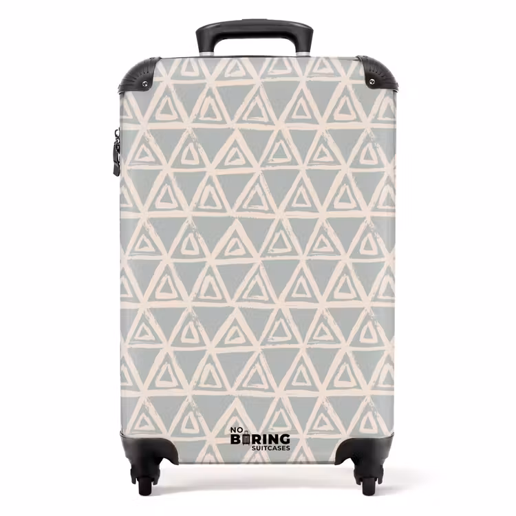 Valise - Structure triangulaire répétitive en pastel — 1
