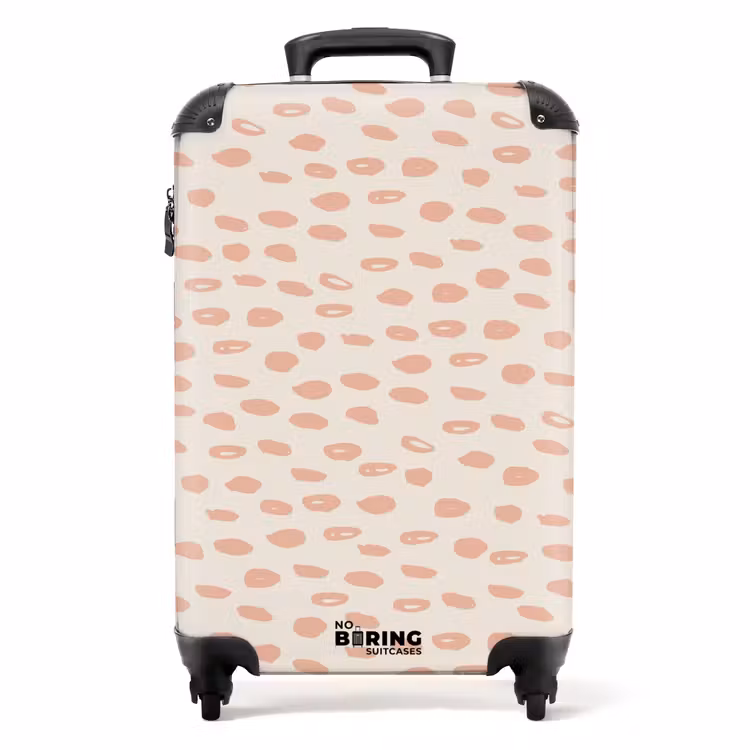 Valise - Taches rose saumon sur couleur crème — 1