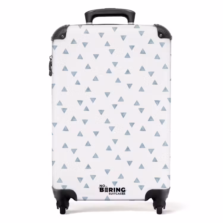 Valise - Triangles bleus sur une surface blanche — 1
