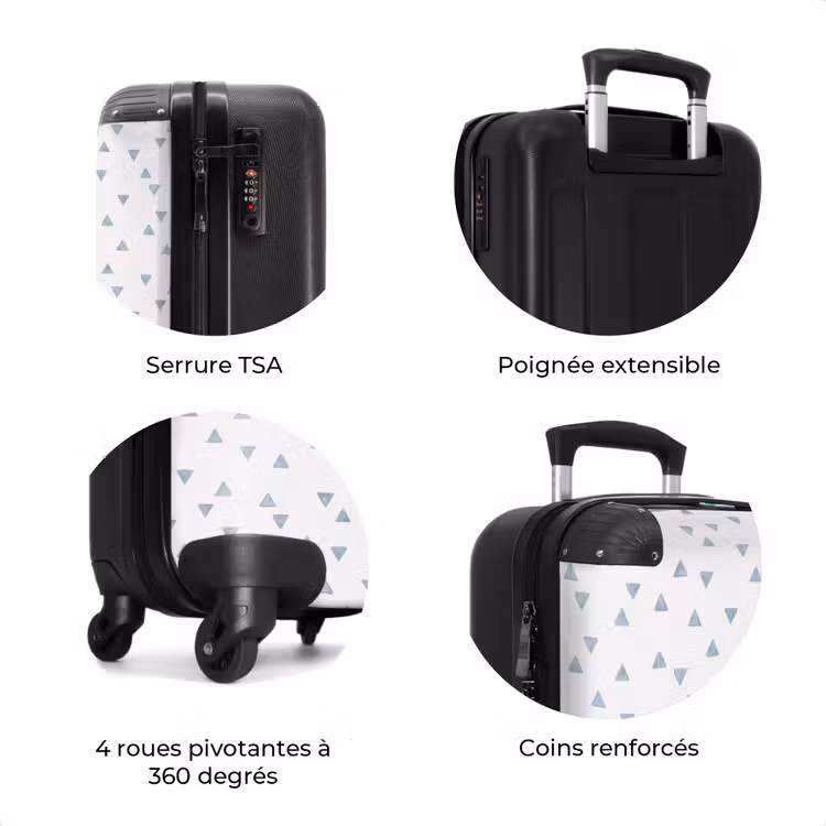 Valise - Triangles bleus sur une surface blanche — 7