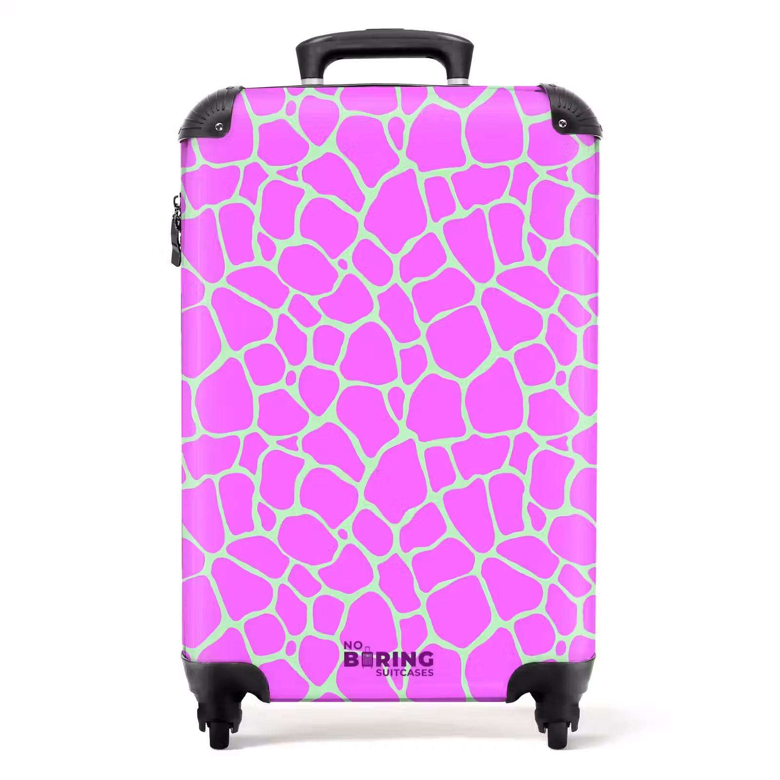 Valise - Imprimé girafe en vert clair et violet — 1