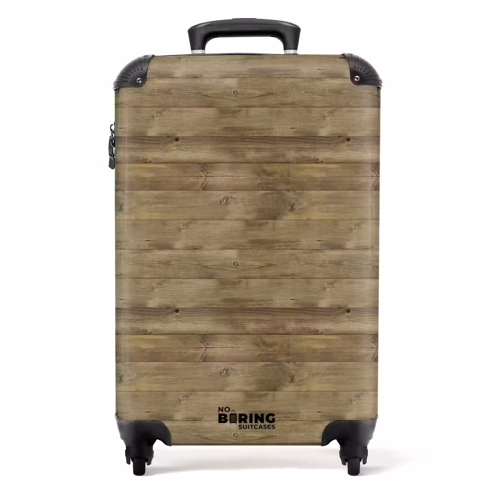 Valise - Structure en bois vert olive avec imperfections naturelles — 1