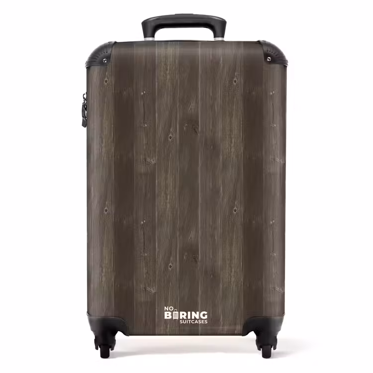 Valise - Bois altéré dans une teinte verte avec une structure verticale — 1