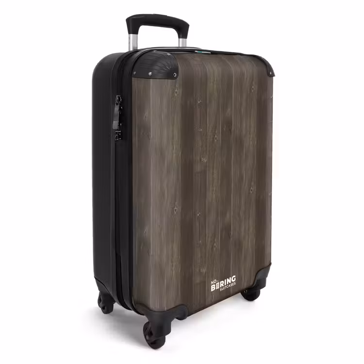 Valise - Bois altéré dans une teinte verte avec une structure verticale — 2