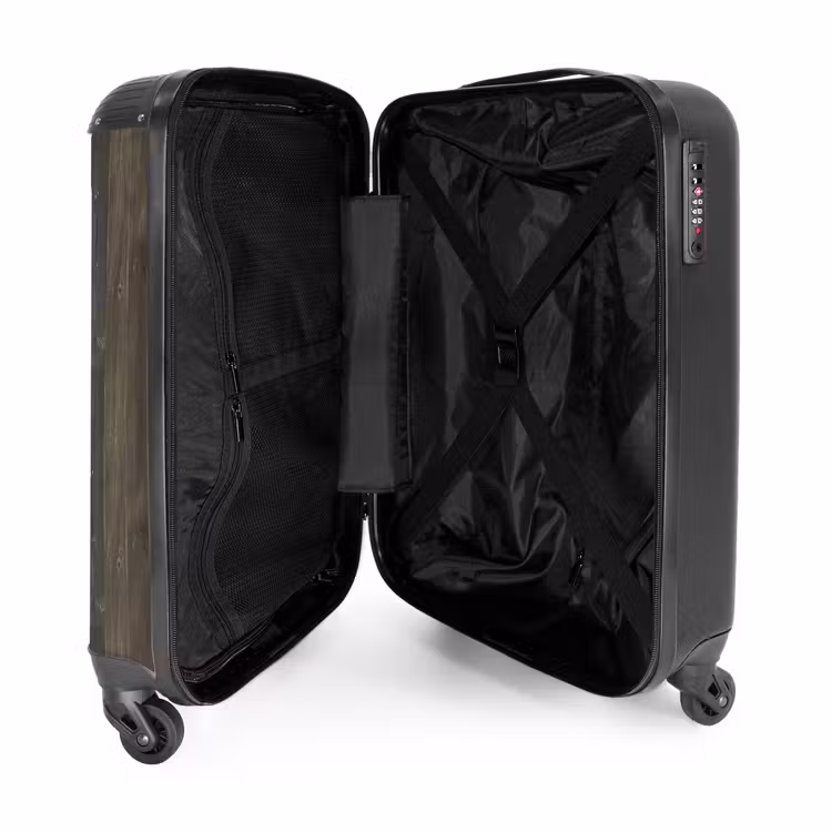 Valise - Bois altéré dans une teinte verte avec une structure verticale — 4