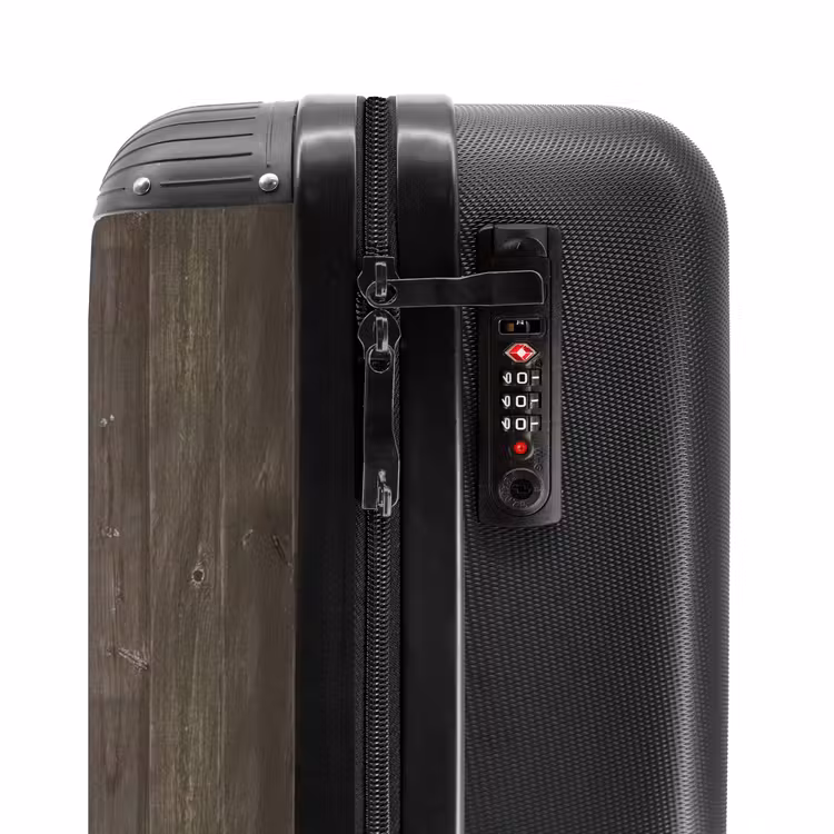 Valise - Bois altéré dans une teinte verte avec une structure verticale — 5