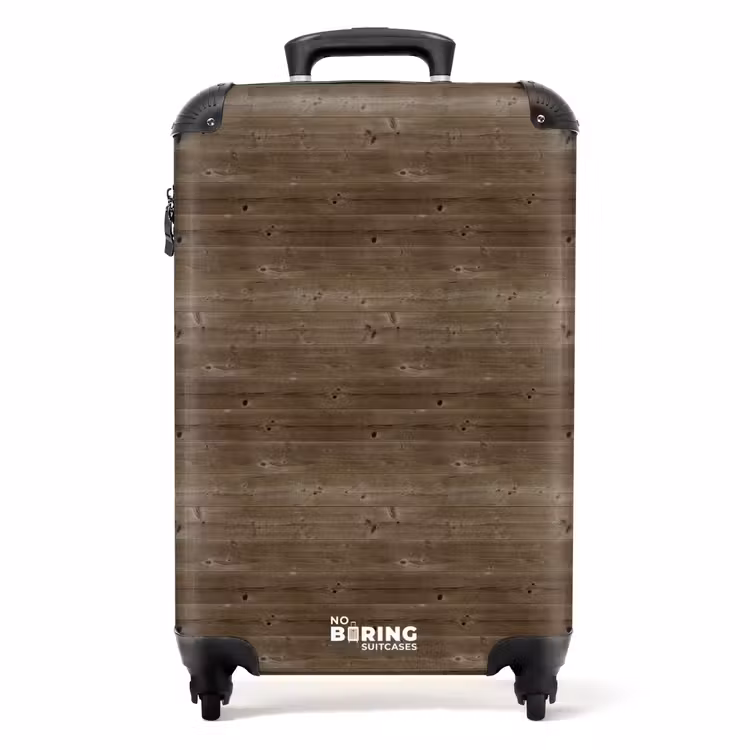 Valise - Bois brun foncé avec veines et nœuds horizontaux — 1