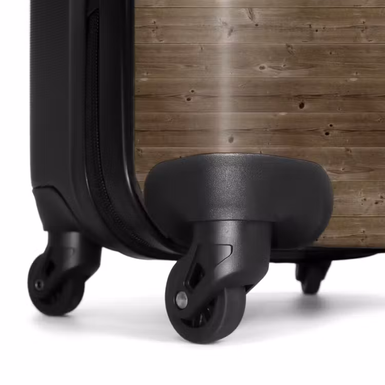 Valise - Bois brun foncé avec veines et nœuds horizontaux — 6