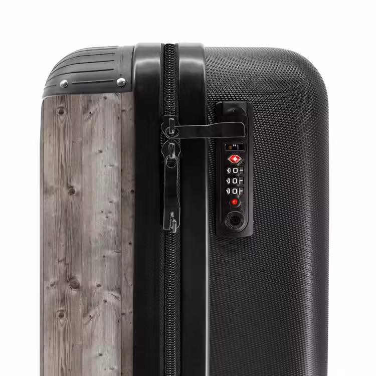 Valise - Bois grisé avec nœuds et lignes verticales — 5