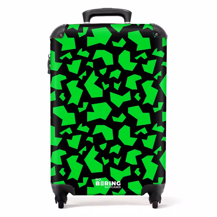 Valise - Fragments verts sur fond noir — 1