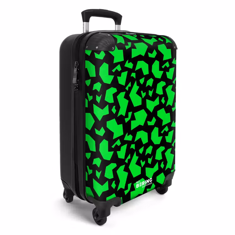 Valise - Fragments verts sur fond noir — 2