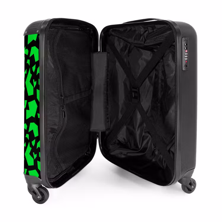 Valise - Fragments verts sur fond noir — 4