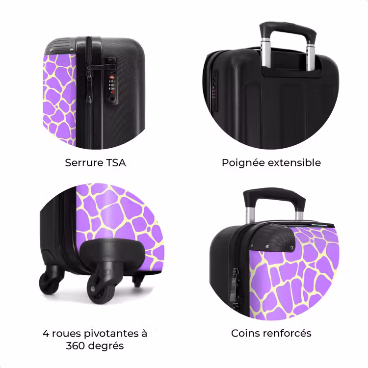 Valise - Imprimé girafe en lavande — 7
