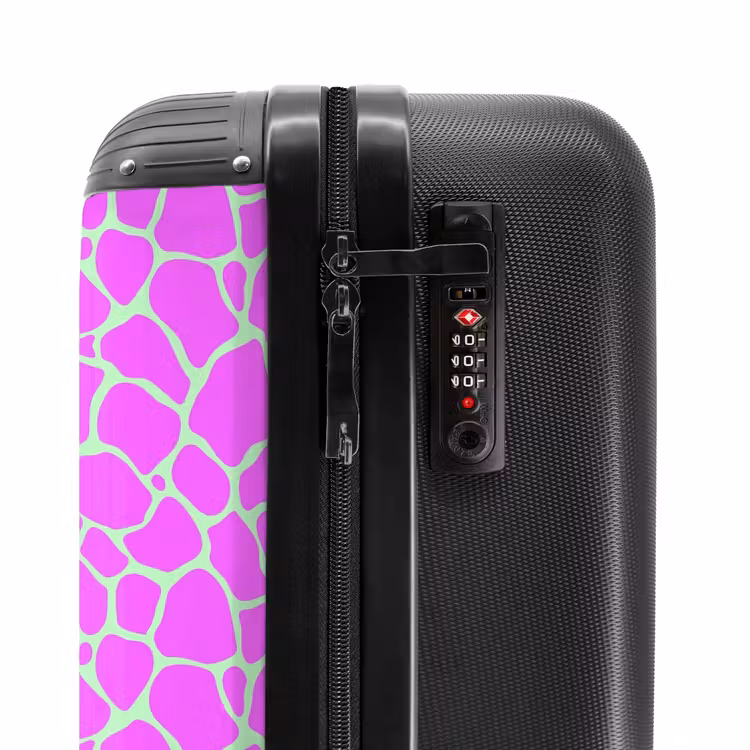 Valise - Imprimé girafe en vert clair et violet — 5