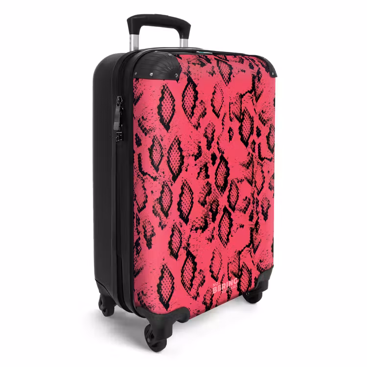 Valise - Imprimé serpent rose vif — 2