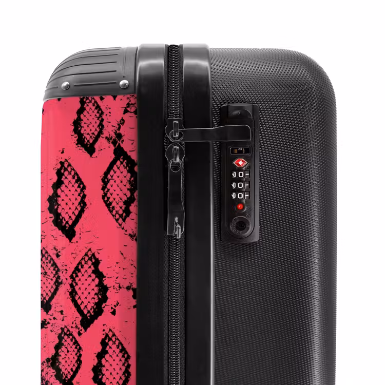 Valise - Imprimé serpent rose vif — 5