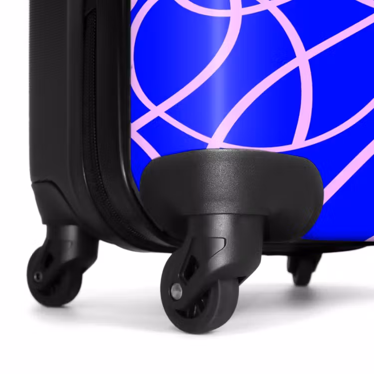 Valise - Lignes roses sur bleu cobalt — 6