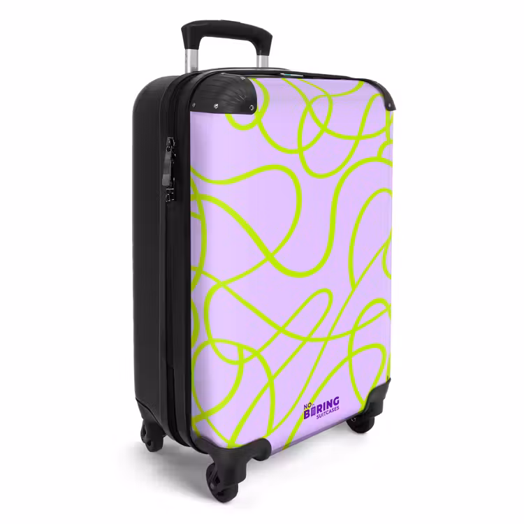 Valise - Lignes vertes sur lilas — 2