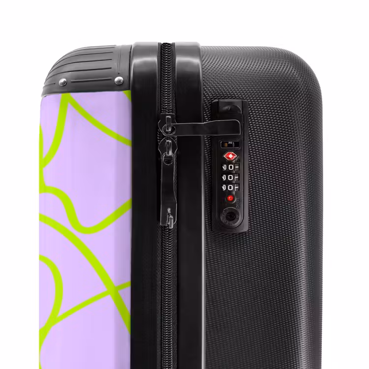 Valise - Lignes vertes sur lilas — 5