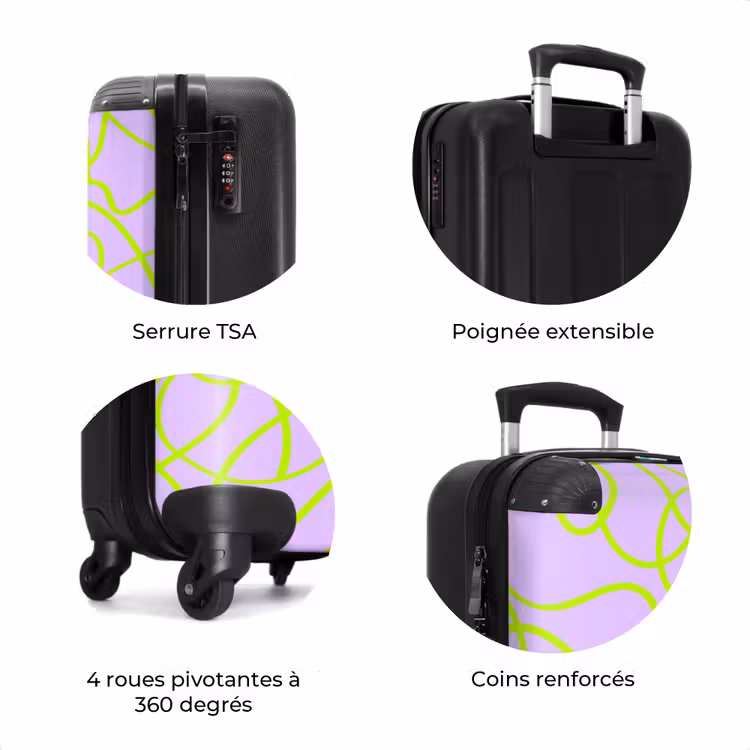 Valise - Lignes vertes sur lilas — 7