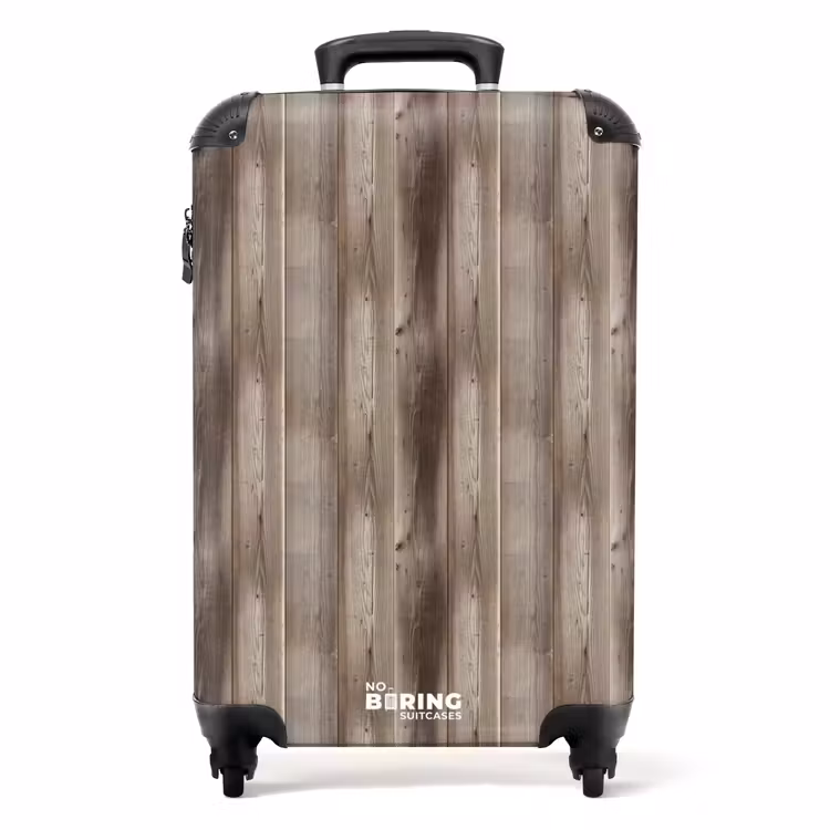 Valise - Motif bois vertical grisé — 1