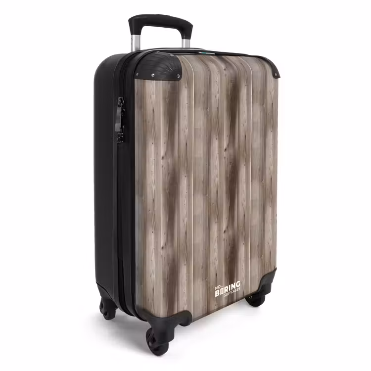 Valise - Motif bois vertical grisé — 2