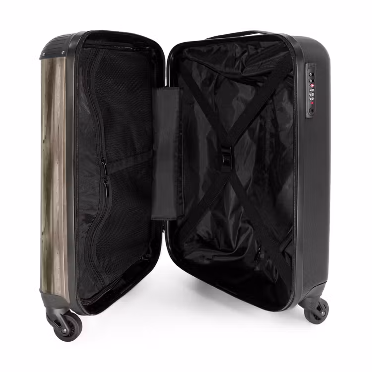 Valise - Motif bois vertical grisé — 4