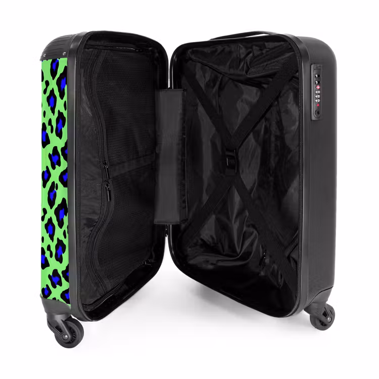 Valise - Motif de cheval bleu oignon sur fond vert — 4