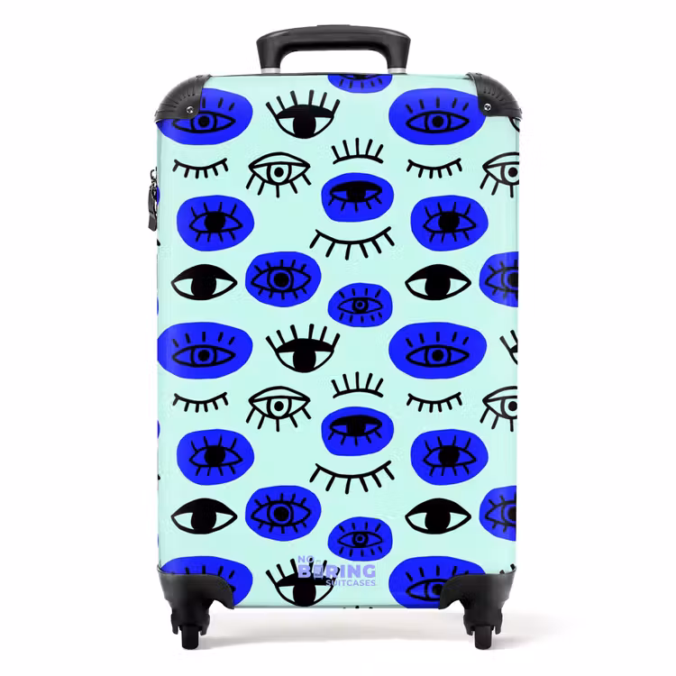 Valise - Motif de l'œil en bleu et noir — 1
