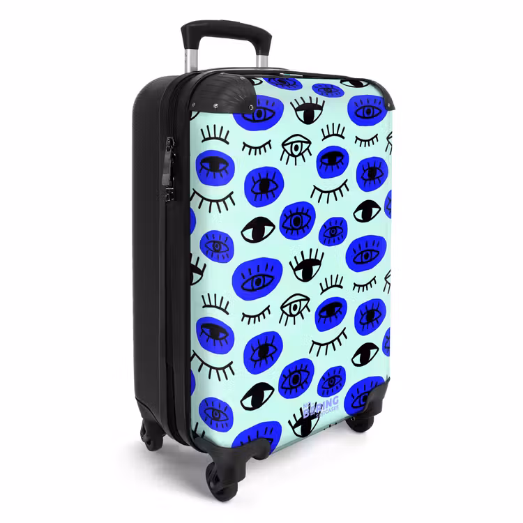 Valise - Motif de l'œil en bleu et noir — 2